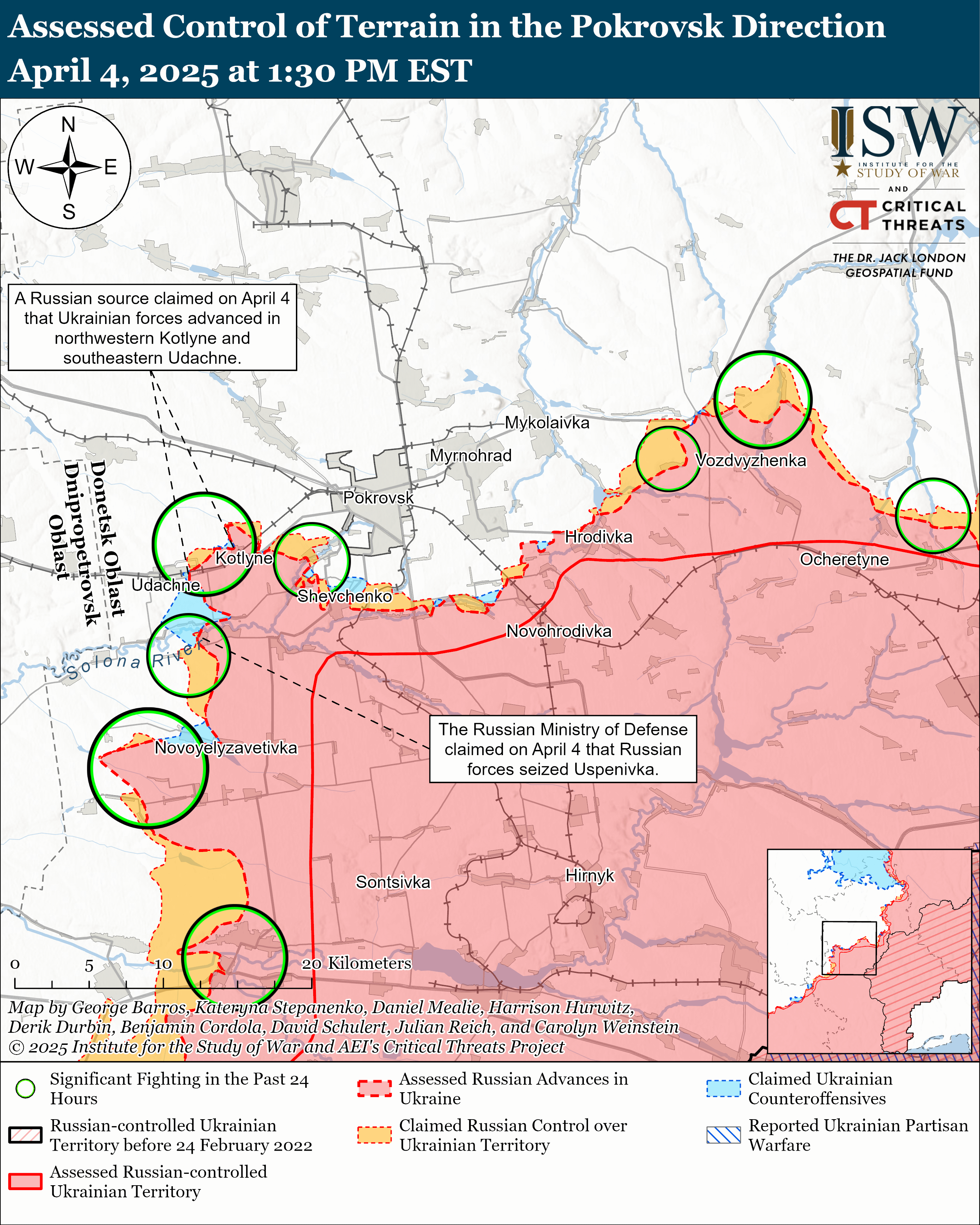 皇冠信用網网址
_2025年4月5日俄乌战局：俄军托列茨克强攻皇冠信用網网址
，乌军查西夫亚尔反击